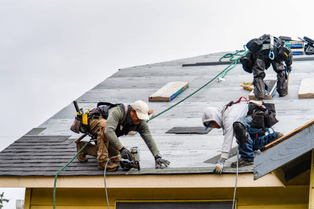 Professional Gutter Installation technician working in Winslow, NE